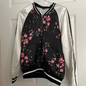 Floral bomber jacket